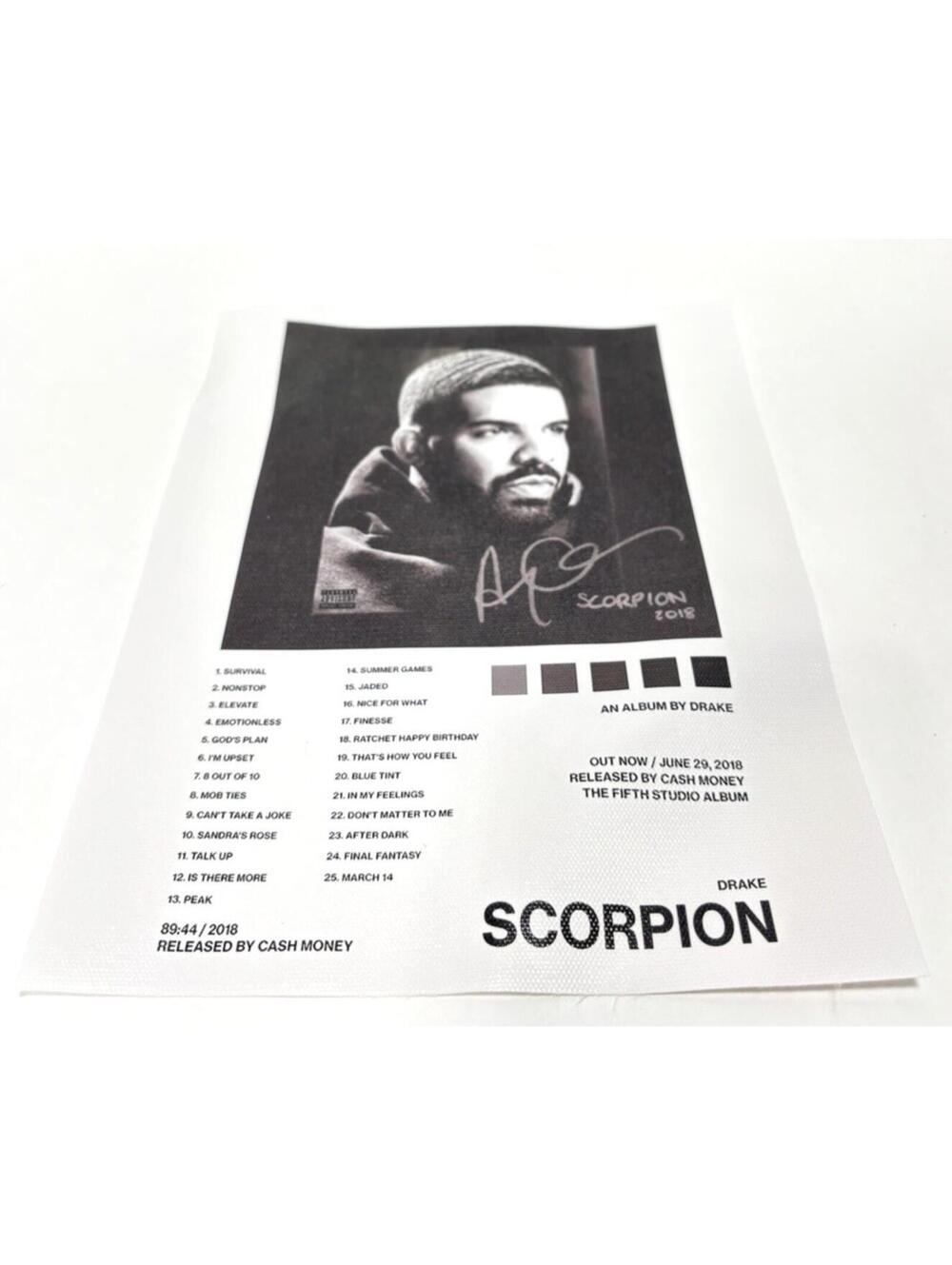 Drake Scorpion Album Cover Poster Print Canvas Wall Art Hip Hop Rap Music Decor